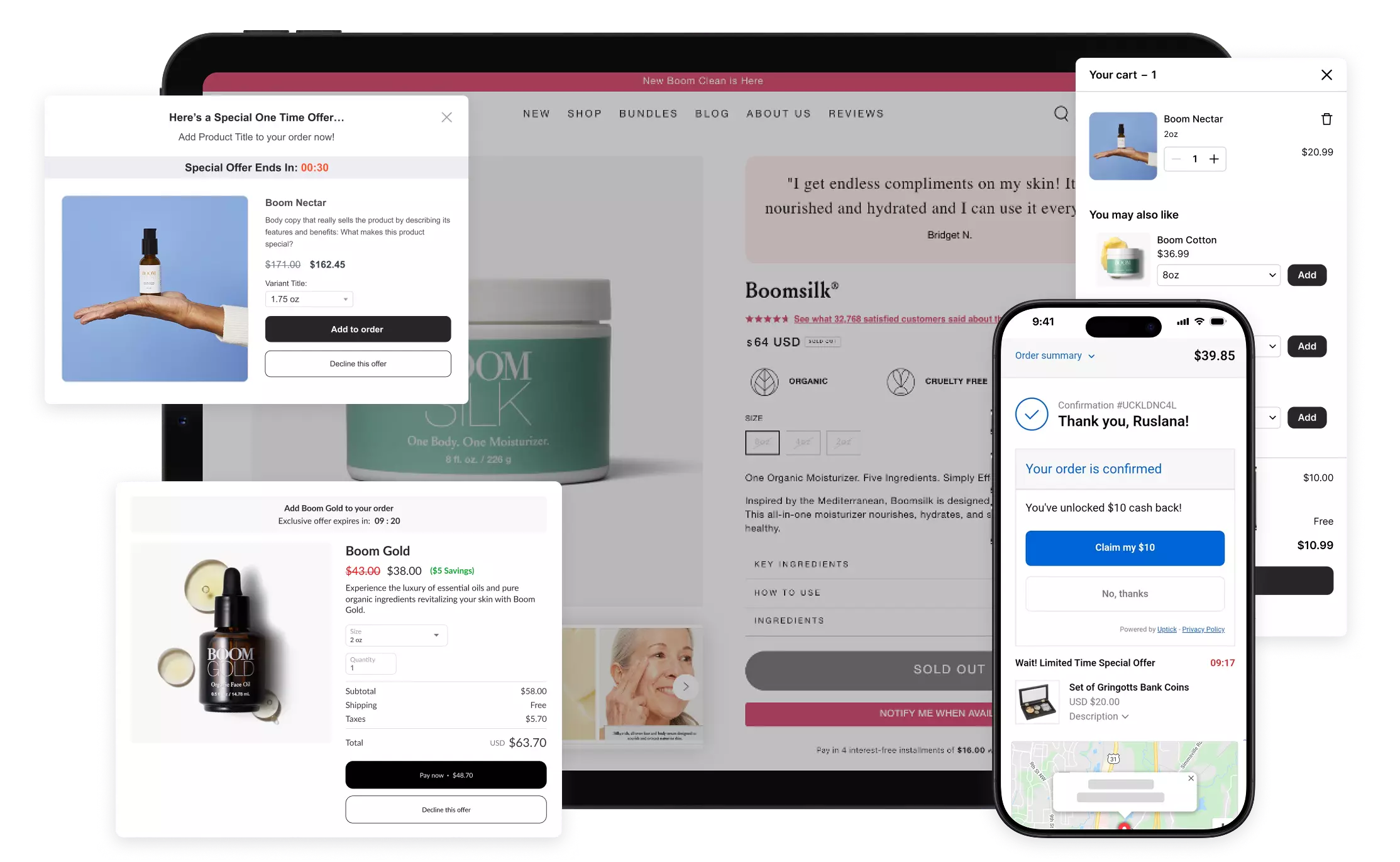 OCU upsell offer examples